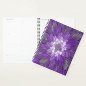 Psychedelische lila Blumen-Abstract-Fraktal-Kunst Planer (Anzeige)