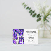 Psychedelische lila Hippy Trippy Pilze Boho Visitenkarte (Stehend Vorderseite)