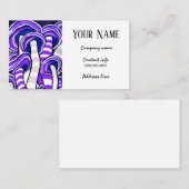 Psychedelische lila Hippy Trippy Pilze Boho Visitenkarte (Vorne/Hinten)