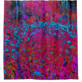 Psychedelische Lila Lily Blume Magenta Garden Duschvorhang (Vorderseite)