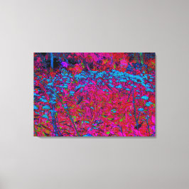 Psychedelische Lila Lily Blume Magenta Garden Leinwanddruck