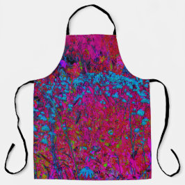 Psychedelische Lila Lily Blume Magenta Garden Schürze