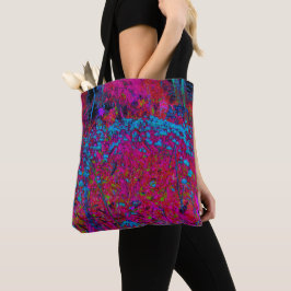Psychedelische Lila Lily Blume Magenta Garden Tasche