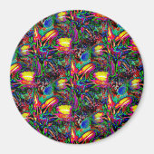 Psychedelische Lilien... Magnet (Vorne)