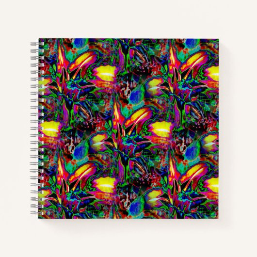 Psychedelische Lilien...... Notizblock (Vorderseite)