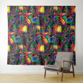 Psychedelische Lilien... Wandteppich (Beispiel (Horizontal))
