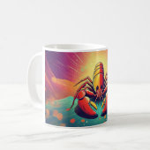 Psychedelische Lobster Art Kaffeetasse (Vorderseite Links)