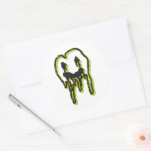 Psychedelische Logo-Aufkleber: Lemon-Limon Runder Aufkleber (Umschlag)