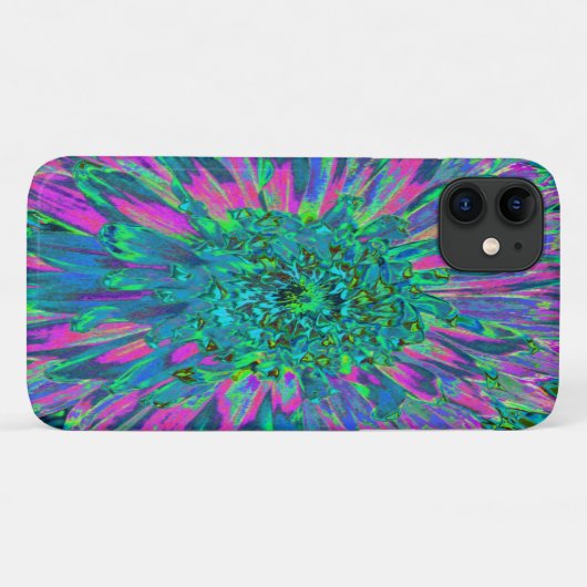 Psychedelische Magenta, Aqua und Limettengrüne Dah Case-Mate iPhone Hülle (Rückseite (Horizontal))