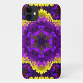 Psychedelische Mandala-Blume Gelb und Lila Case-Mate iPhone Hülle (Rückseite)