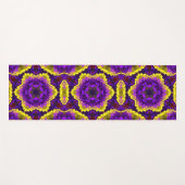 Psychedelische Mandala-Blume Gelb und Lila Yogamatte (Vorderseite (Horizontal))