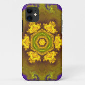 Psychedelische Mandala-Blume Lila und gelb Case-Mate iPhone Hülle (Rückseite)