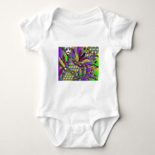 Psychedelische Mardi-Gras-Federmasken-Geschenke Be Baby Strampler
