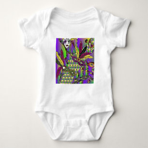 Psychedelische Mardi-Gras-Federmasken-Geschenke Be Baby Strampler