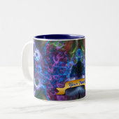 Psychedelische Meditation Visionäre Kunst Tasse (Vorderseite Links)