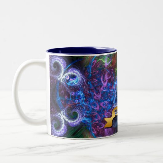 Psychedelische Meditation Visionäre Kunst Tasse (Links)