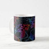 Psychedelische Meeresschildkröte: Boho Ocean Kaffeetasse (Vorderseite Links)