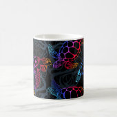 Psychedelische Meeresschildkröte: Boho Ocean Kaffeetasse (Mittel)