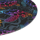 Psychedelische Meeresschildkröte: Boho Ocean Schneidebrett (Ecke)