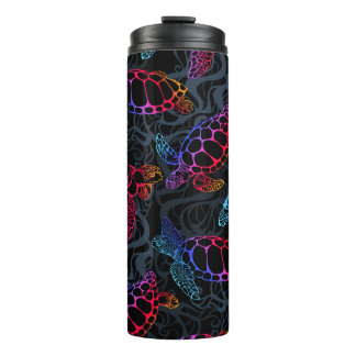 Psychedelische Meeresschildkröte: Boho Ocean Thermosbecher