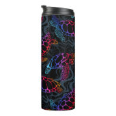 Psychedelische Meeresschildkröte: Boho Ocean Thermosbecher (Nach rechts gedreht)