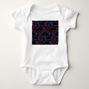 Psychedelische Meeresschildkröte: Boho-Ozean Baby Strampler