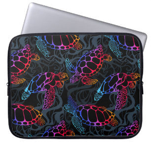 Psychedelische Meeresschildkröte: Boho-Ozean Laptopschutzhülle