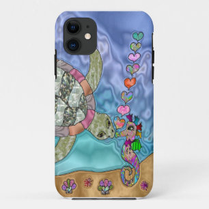 Psychedelische Meeresschildkröte-Seepferdchen-Kuns Case-Mate iPhone Hülle