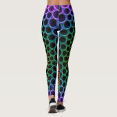 Psychedelische mehrfarbige Spiderwebbed Leggings (Rückseite)