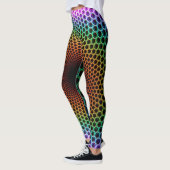 Psychedelische mehrfarbige Spiderwebbed Leggings (Links)