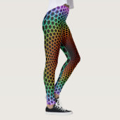 Psychedelische mehrfarbige Spiderwebbed Leggings (Rechts)