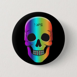 Psychedelische menschliche Schädel Thunder_Cove Button