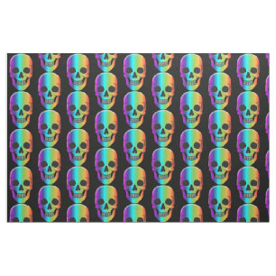 Psychedelische menschliche Schädel Thunder_Cove Stoff