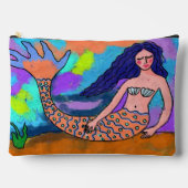 Psychedelische Mermaid Abstrakte Malerei Zubehörtasche (Vorderseite)