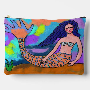 Psychedelische Mermaid Abstrakte Malerei Zubehörtasche