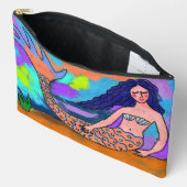 Psychedelische Mermaid Abstrakte Malerei Zubehörtasche (Offen)