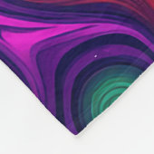 Psychedelische Morphing Trees Art Fleecedecke (Ecke)