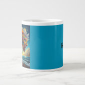 Psychedelische Motorrad-Dreamscape Jumbo-Tasse (Vorderseite)