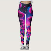 Psychedelische Mushroom-Leggings - Trippy Nebel Leggings (Vorderseite)