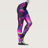Psychedelische Mushroom-Leggings - Trippy Nebel Leggings (Rechts)