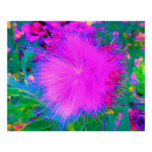 Psychedelische Natur Ultra-Violet Lila Milkweed Poster