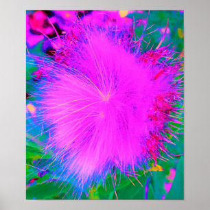 Psychedelische Natur Ultra-Violet Lila Milkweed Poster