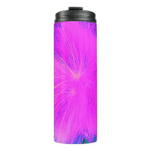 Psychedelische Natur Ultra-Violett Lila Seidenpfla Thermosbecher