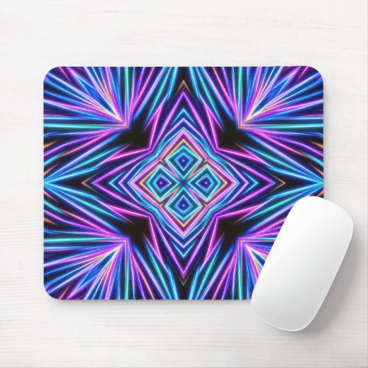 Psychedelische Neon-Abstract-Explosion Mousepad (Mit Mouse)
