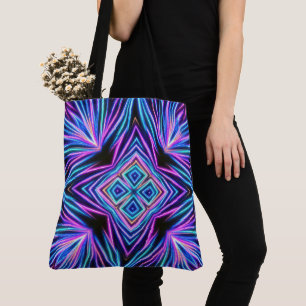 Psychedelische Neon-Abstract-Explosion Tasche