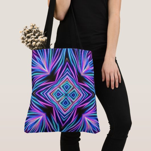 Psychedelische Neon-Abstract-Explosion Tasche (Von Nahem)