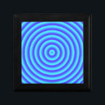 Psychedelische Neon Blue Circles Schmuckschachtel<br><div class="desc">Ganz trippig und psychedelisch. Blaue Kreise hypnotisieren,  in einer hellen neonblauen Farbe. Retro-Sechziger sehen aus.</div>