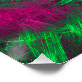 Psychedelische Neon-Energie-Fraktal-Kunst Poster (Ecke)