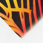 Psychedelische Neonlinien mit Blume Art Fleecedecke (Ecke)
