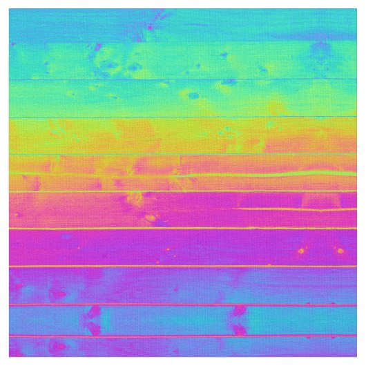 Psychedelische Neonregenbogen-Imitat Bois Stoff (Nahaufnahme)